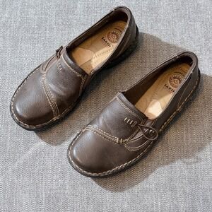 Earth Spirit Gelron 2000 Brown Leather Slip On Loafers Shoes Womens 8 S4320002